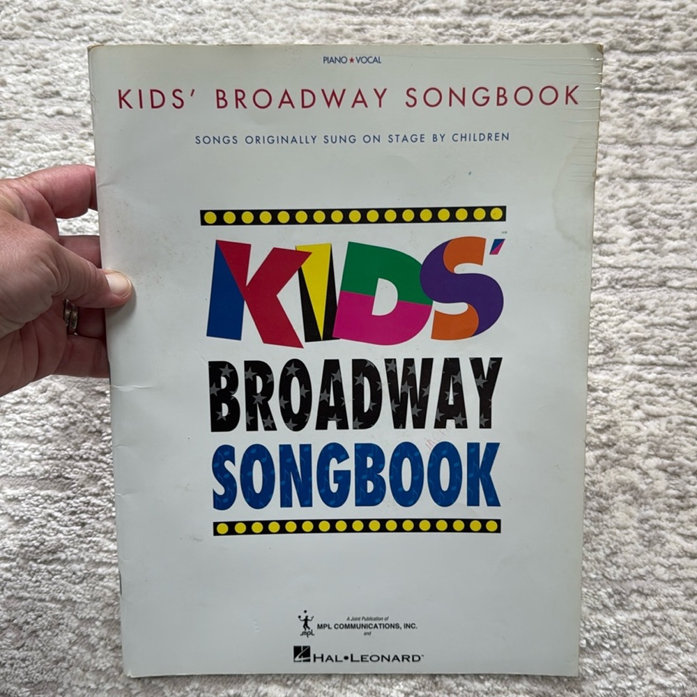 Like New Hal Leonard Kids' Broadway Songbook and Piano Music Book- Sheet Music